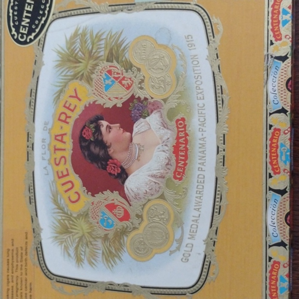 Cigar Box Cuesta-Rey Cuban Wood Storage Box Craft Container b800